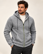 Marl fleece-lined hoodie — model view