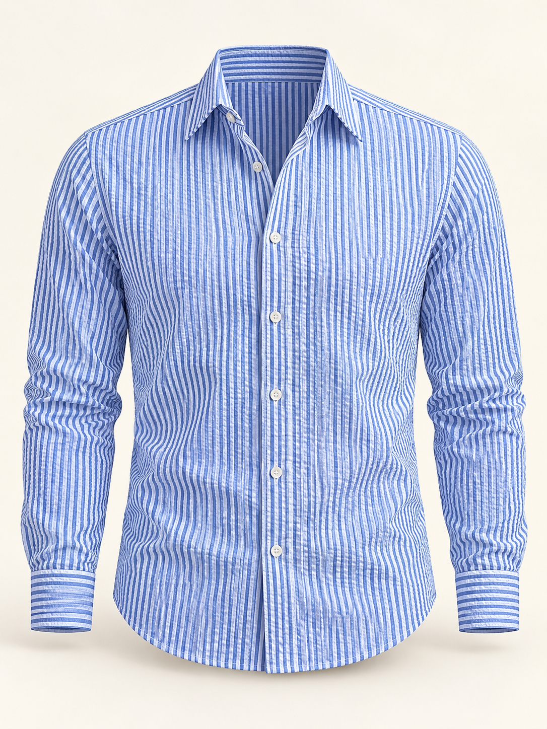 Textured Stripe Shirt — studio view