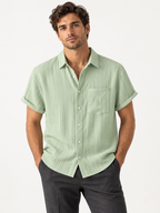 Textured Short Sleeve Shirt — model view