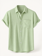 Textured Short Sleeve Shirt — studio view