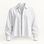 Relaxed Pinstripe Shirt — studio view
