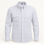 Cotton Check and Stripe Shirt — studio view