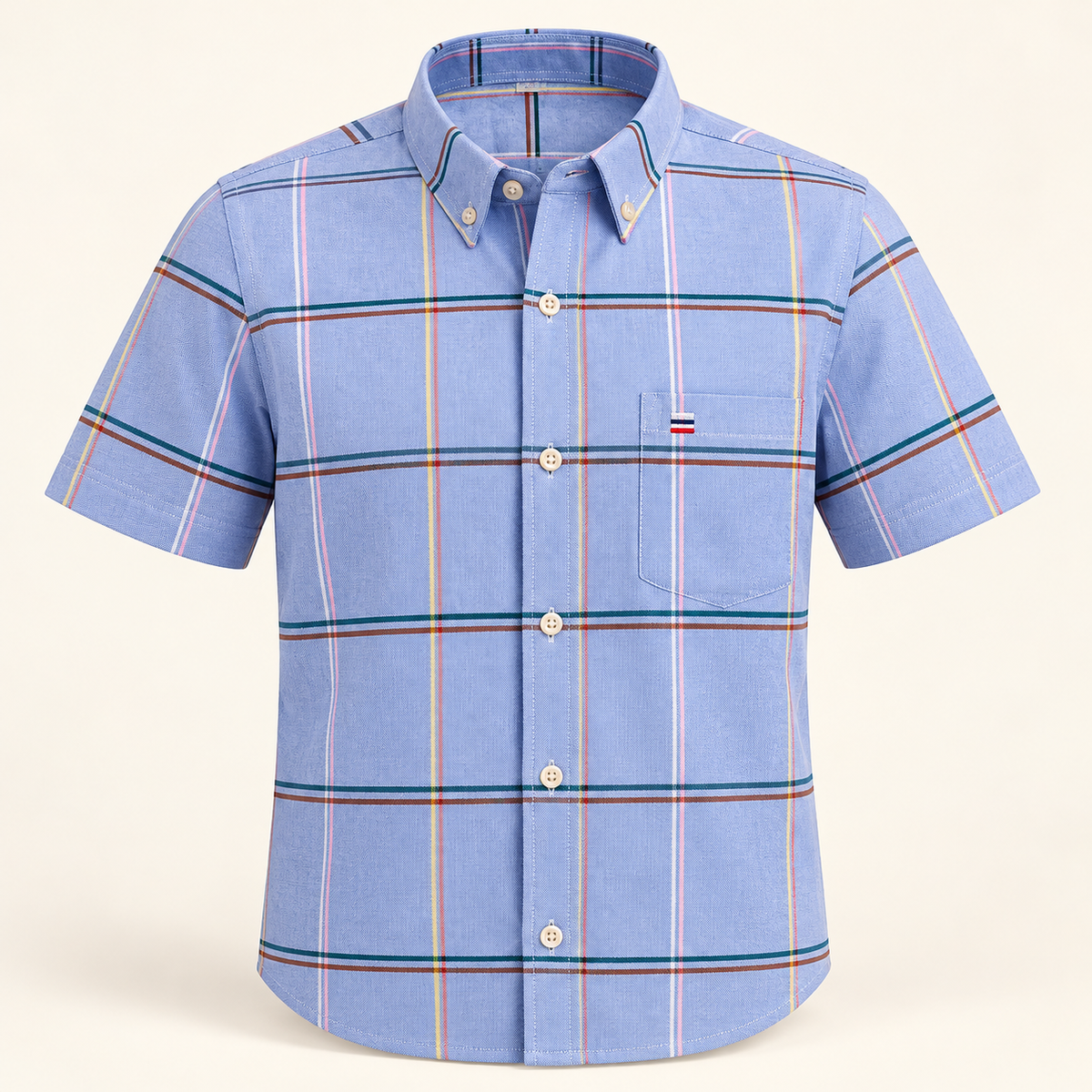 Short Sleeve Oxford Shirt — studio view