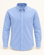 Single-pocket Oxford shirt — studio product photograph