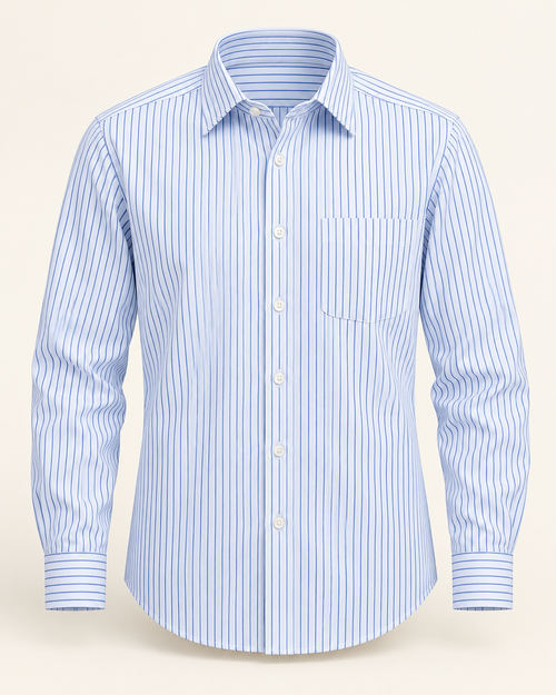 Classic stripe pocket shirt — studio product photograph