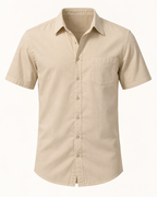 VALE & ROW Linen blend summer shirt — studio product view