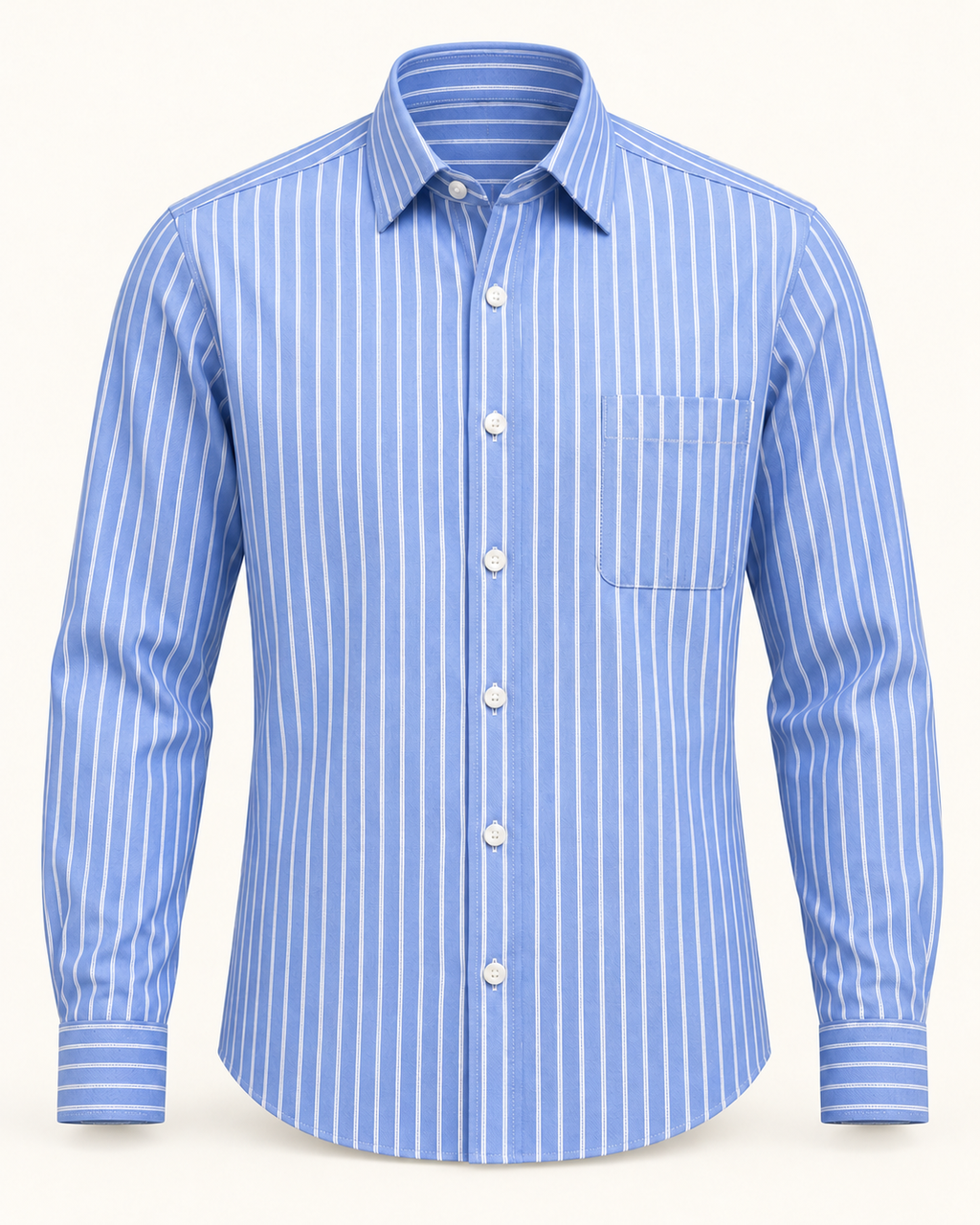 VALE & ROW Cotton stripe & check shirt — studio product view