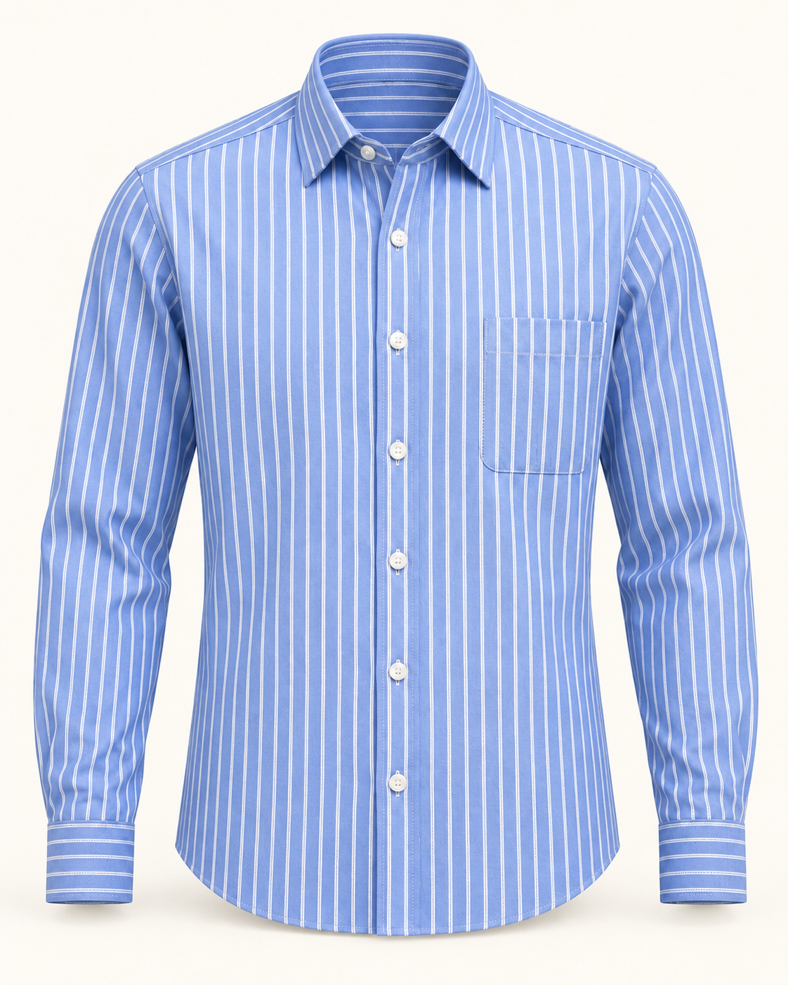 VALE & ROW Cotton stripe & check shirt — studio product view