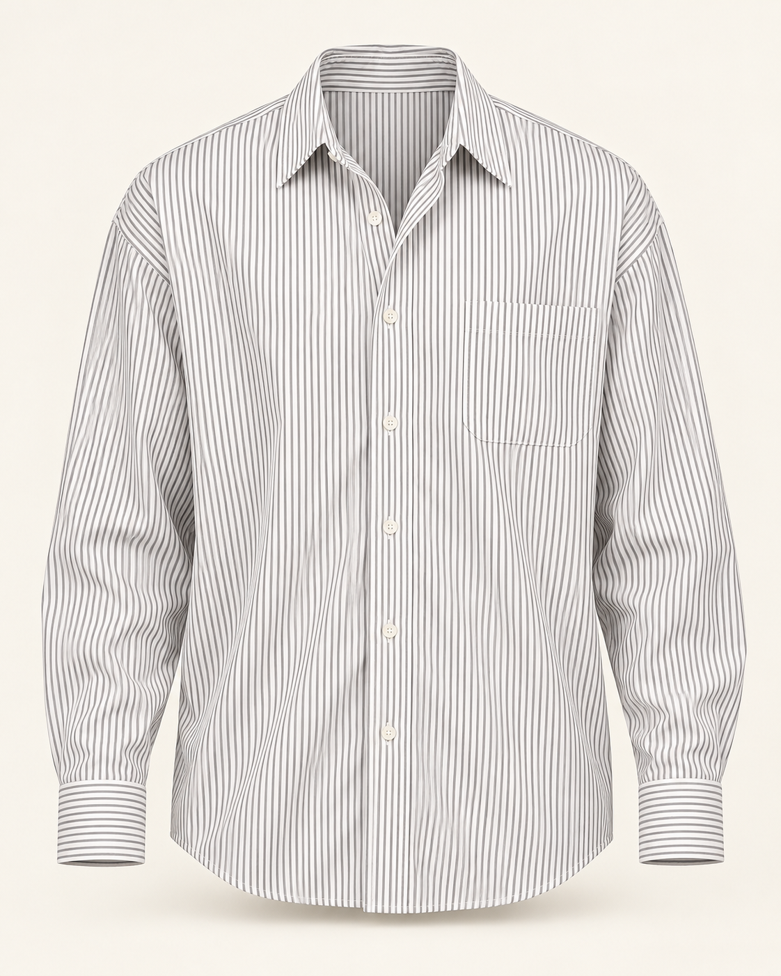 VALE & ROW Relaxed stripe shirt — studio product view