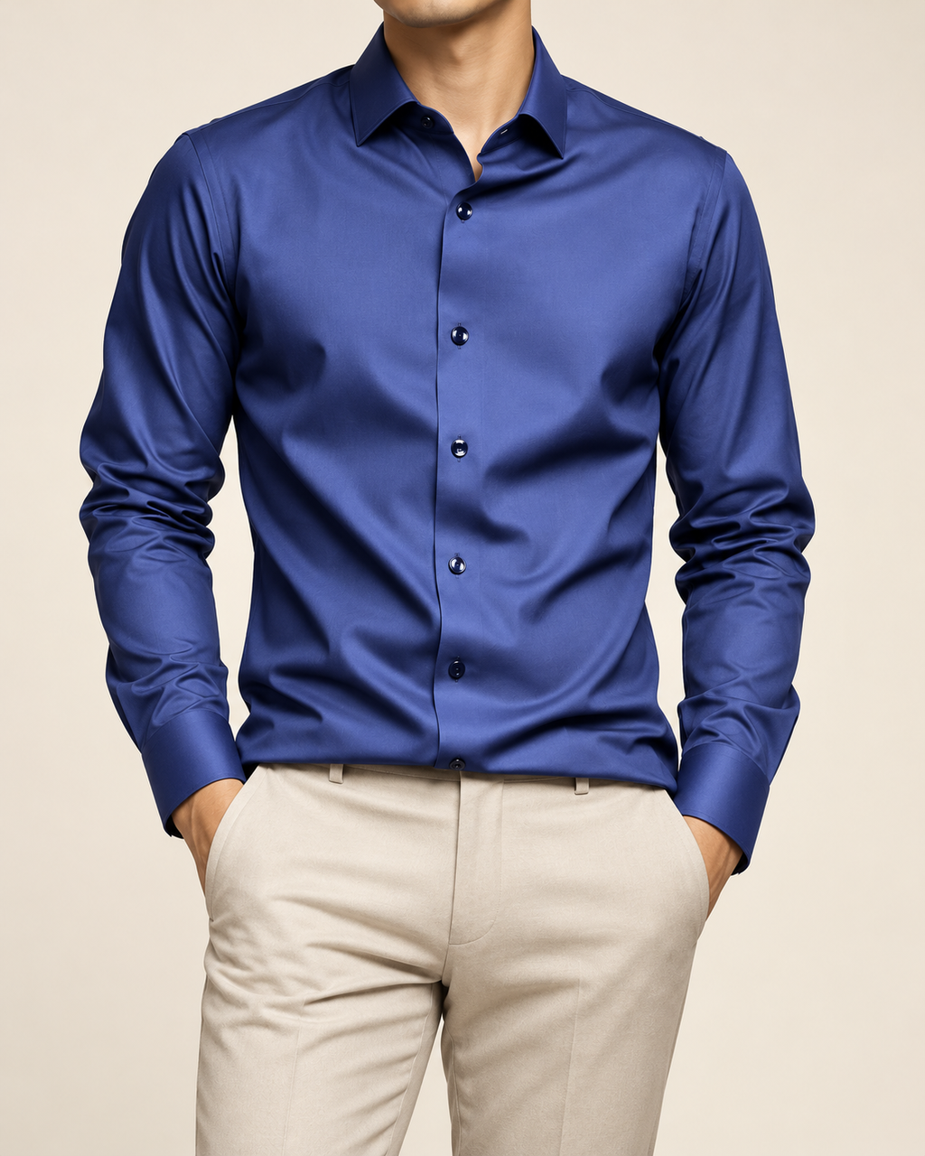 VALE & ROW Smooth poplin shirt — model view