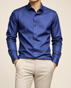 VALE & ROW Smooth poplin shirt — model view