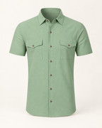 VALE & ROW Twin-pocket summer shirt — studio product view