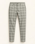 Windowpane ankle trousers — studio view