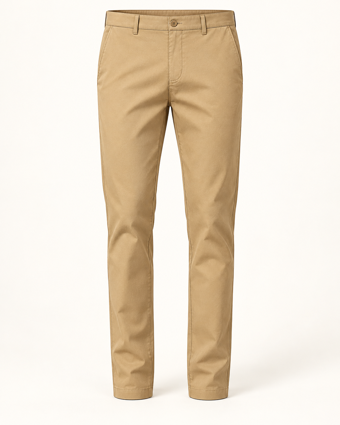 Straight stretch chinos — studio view