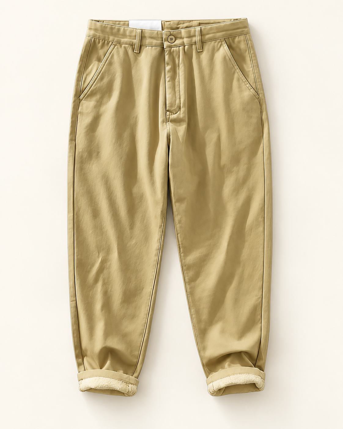 Relaxed cotton-blend chinos — studio view